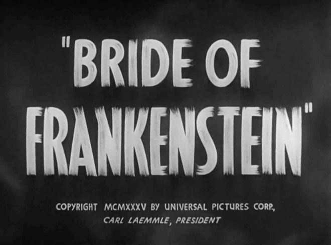 IMAGE: Bride of Frankenstein title card