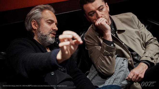 IMAGE: Sam Mendes and Sam Smith BTS Photo