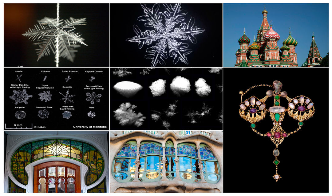 IMAGE: References 1 - snowflakes and buildings