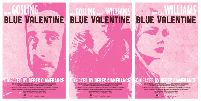 Blue Valentine - Limited edition pink Blue Valentine posters for Sundance