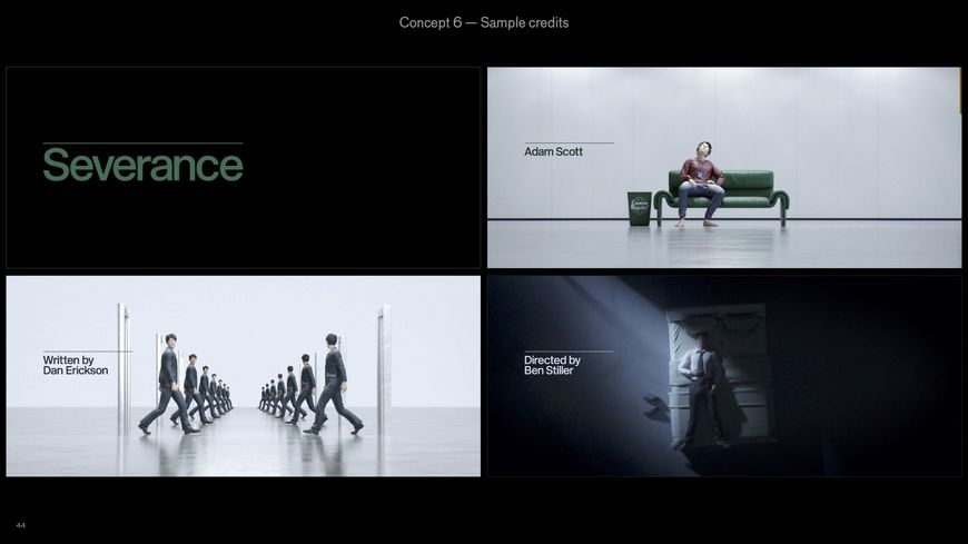 IMAGE: The not-quite-Helvetica concept created by Teddy Blanks for the Severance title sequence typography