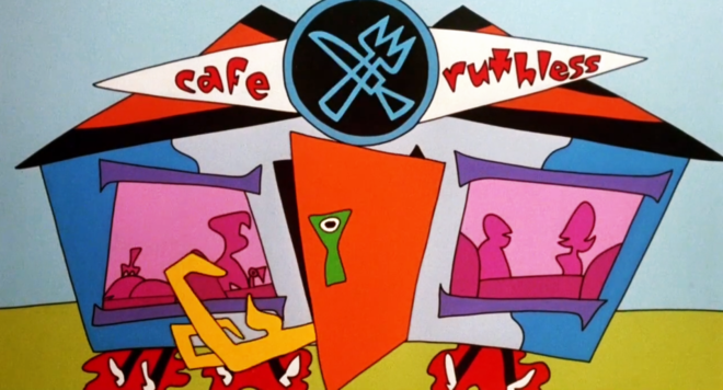 IMAGE: Cafe Ruthless final scene of title sequence