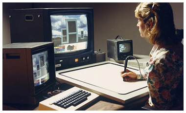 IMAGE: Woman using Quantel Paintbox