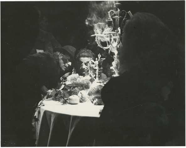 IMAGE: Jean Cocteau and René Clément prepare a scene in La belle et la Bête